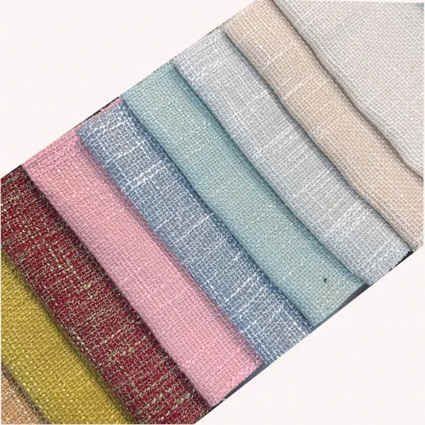 Fabrik upholsteri gabungan 100% Poliester dan linen untuk Sarung Sofa
