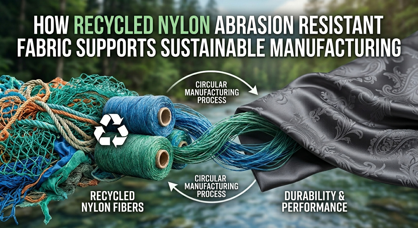 Bagaimana Fabrik Tahan Lelasan Nylon Kitar Semula Menyokong Pembuatan Mampan