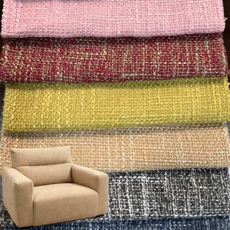 Kain Upholsteri Campuran Poliesterdan Linen