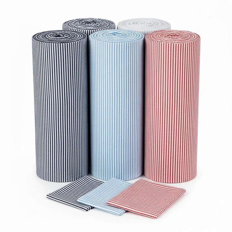 Lapisan oxford bergaris poliester Lapisan oxford bergaris poliester